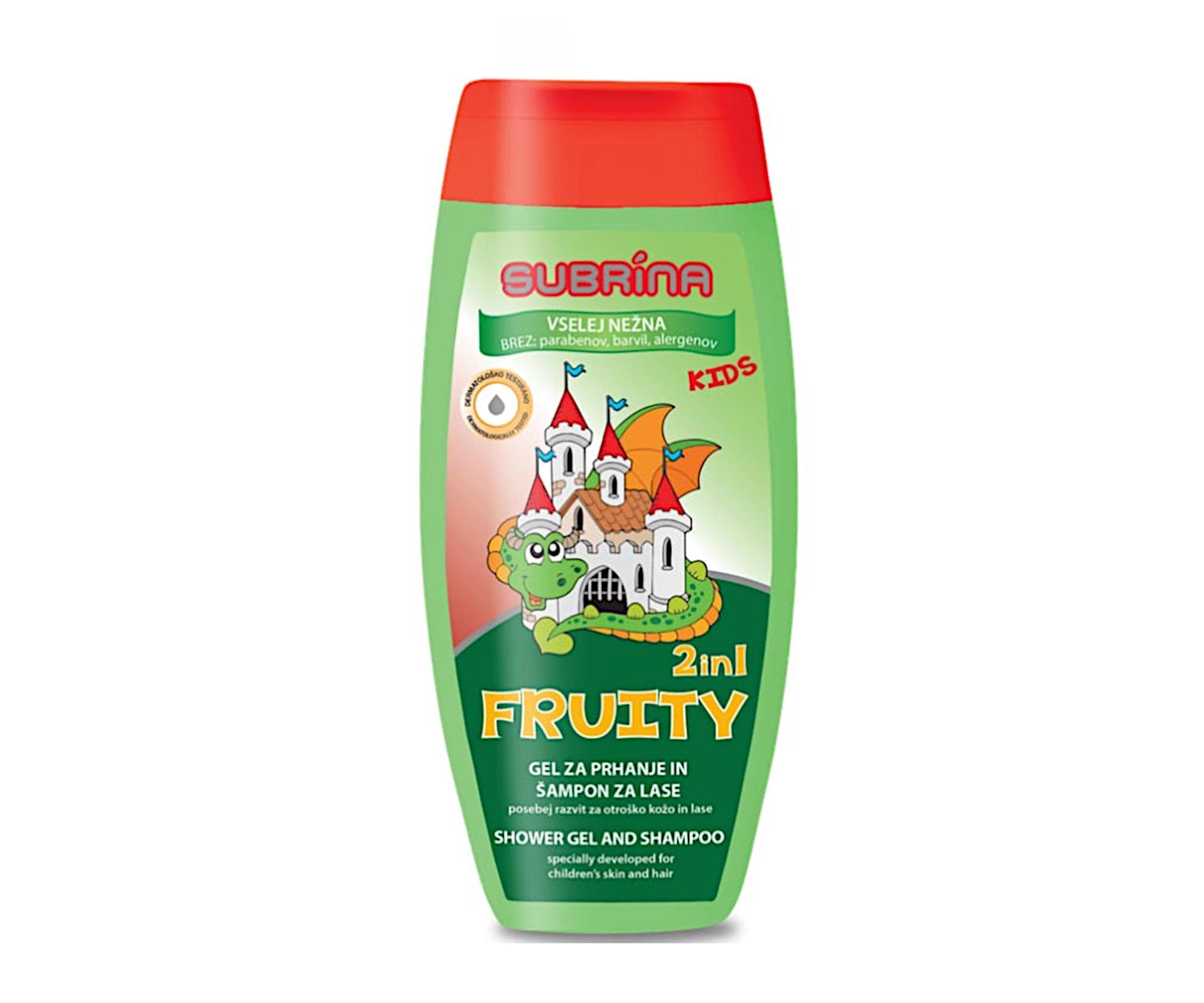Szampon i żel pod prysznic dla dzieci 2 w 1 Subrina Fruity -