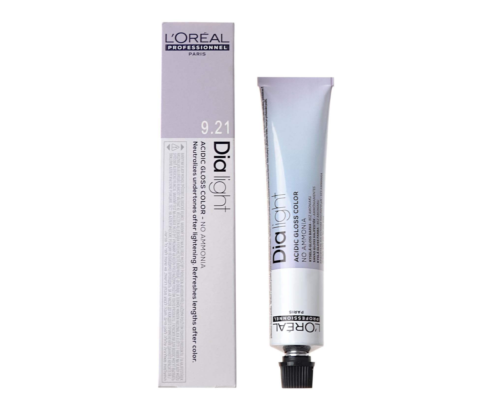 Farba do włosów ton w ton Loréal Dialight - 9.21 bardzo jasny blond opalizująco-popielaty