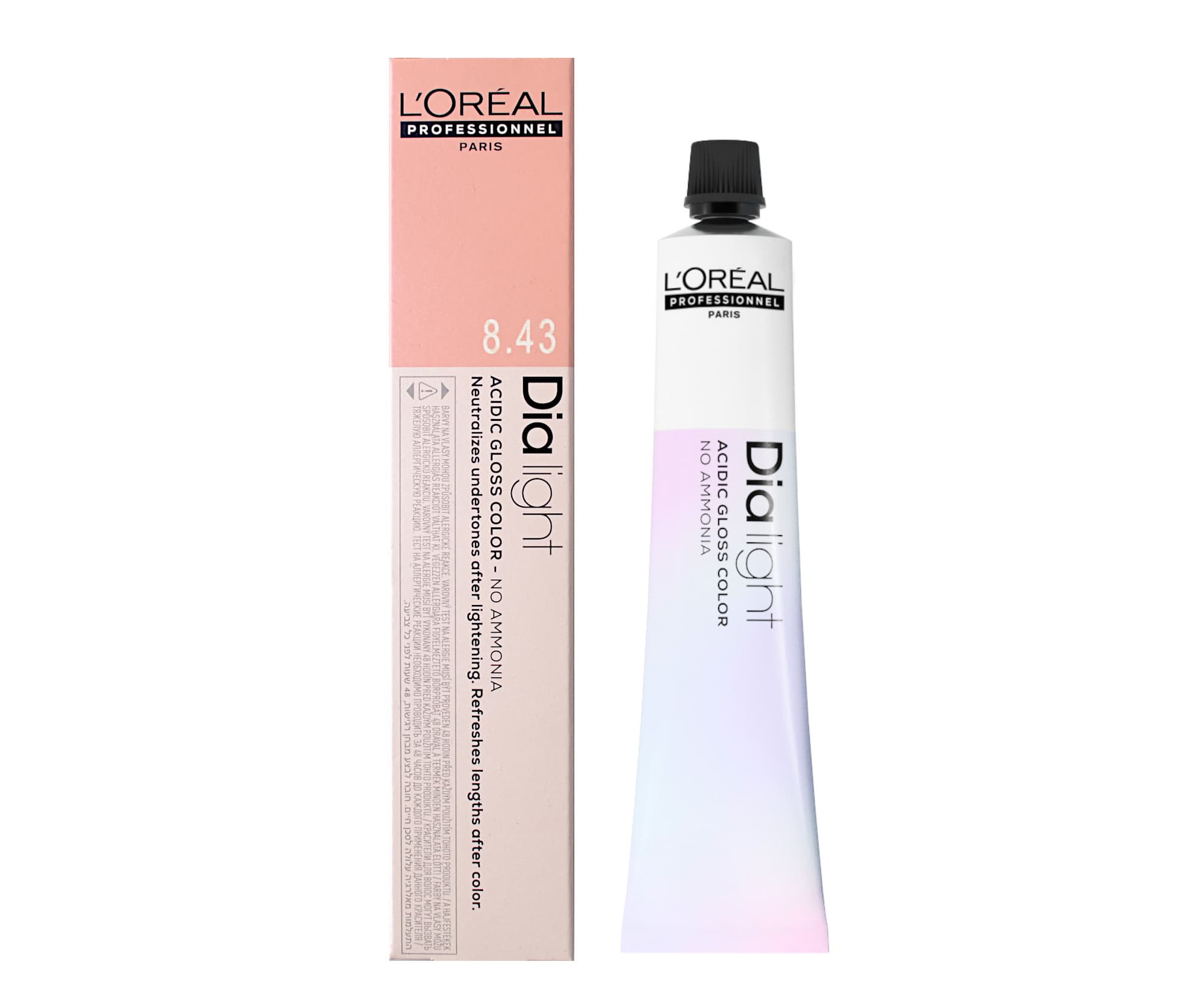Farba do włosów ton w ton Loréal Dialight - 8.43 jasny blond miedziano-złocisty