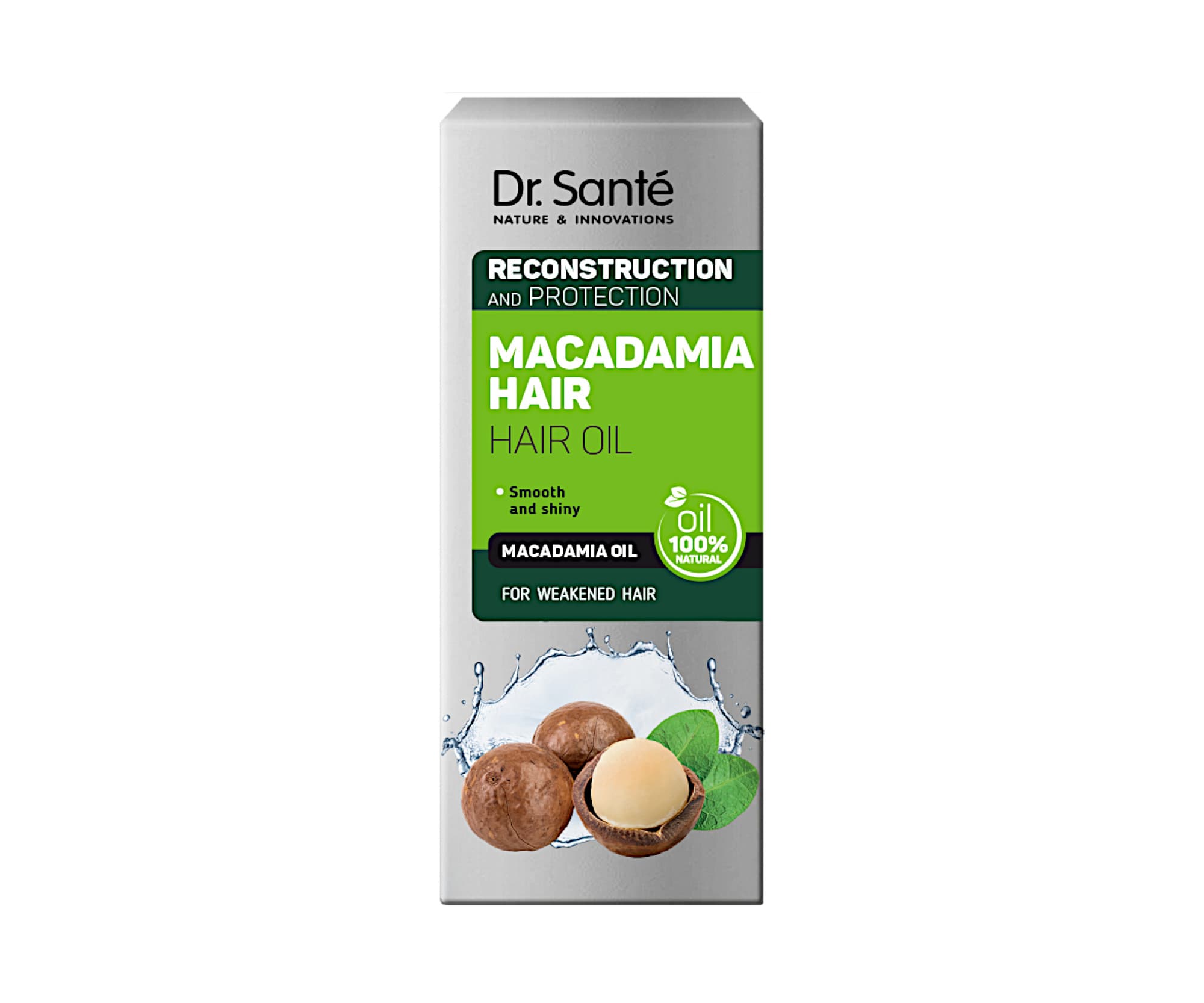 Olejek odbudowujący do włosów zniszczonych Dr. Santé Macadamia -