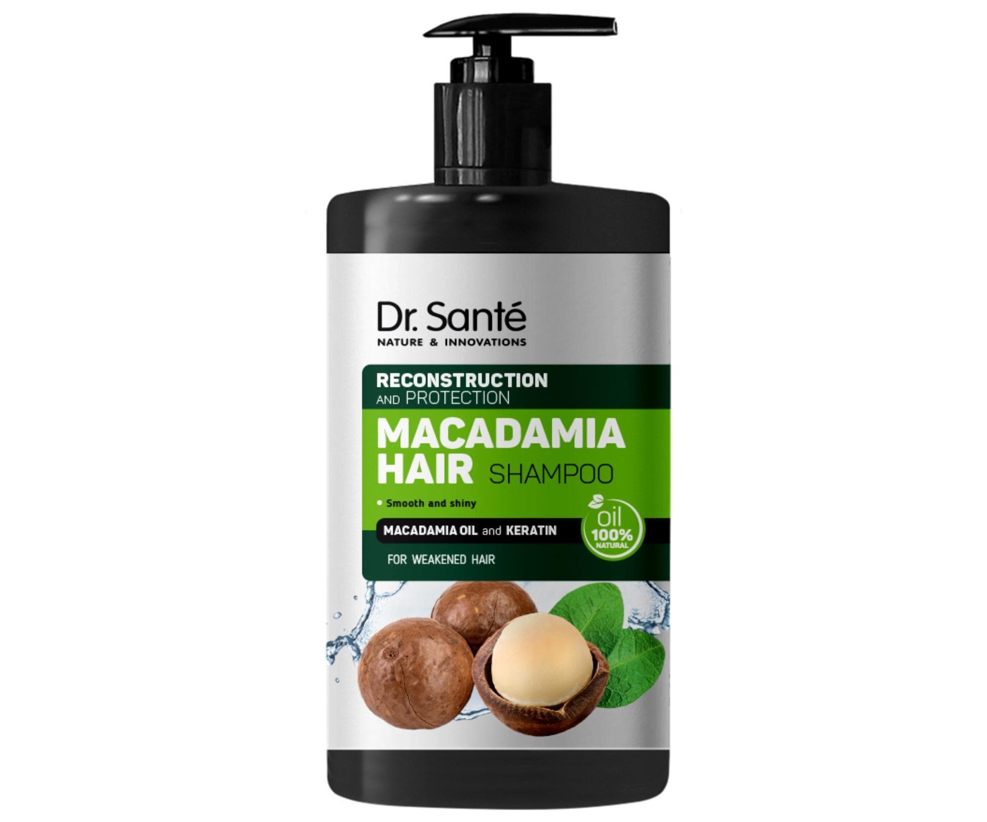 Szampon odbudowujący do włosów zniszczonych Dr. Santé Macadamia -