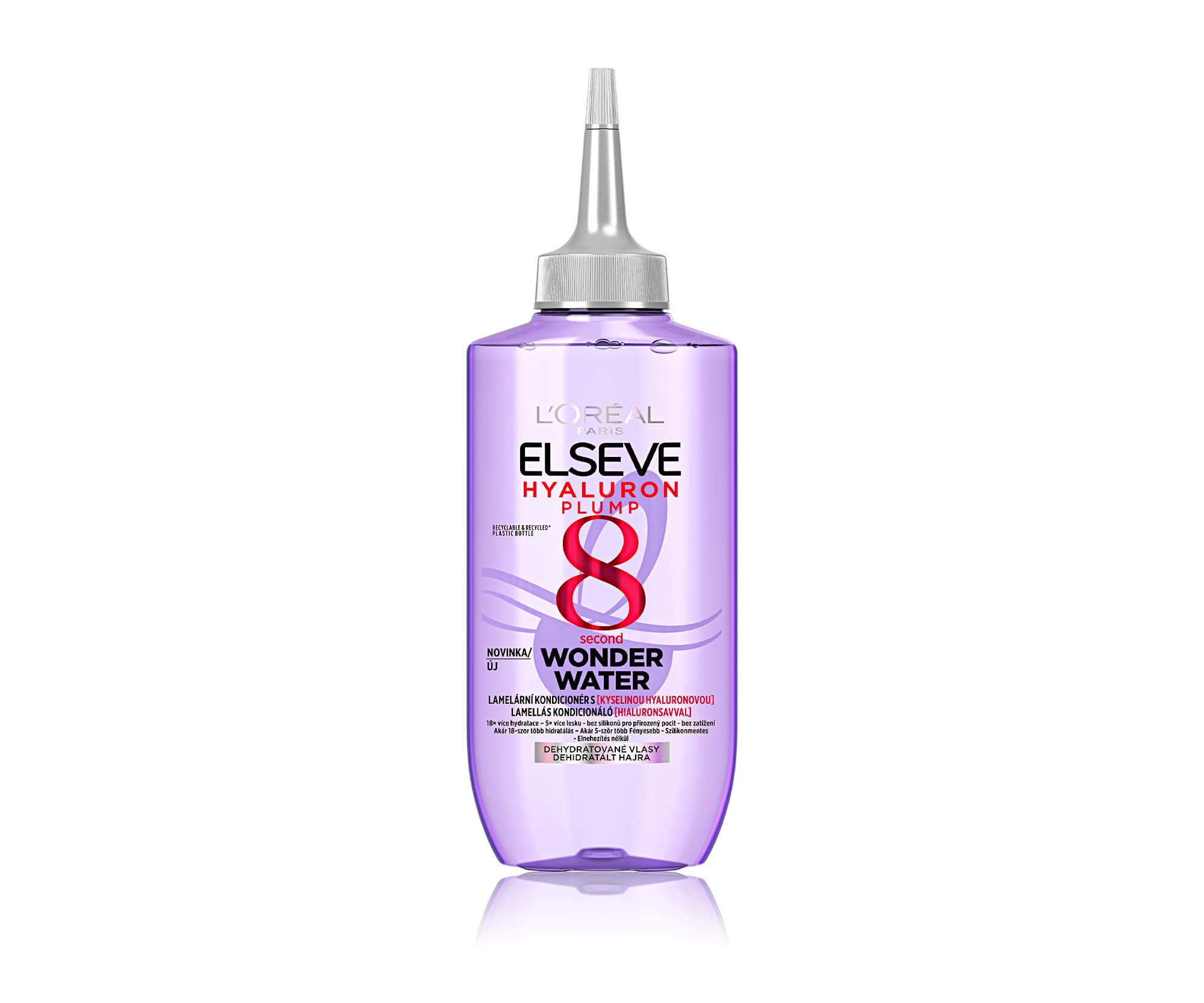 Odżywka lamelarna do włosów suchych Loréal Elseve Hyaluron Plump 8 Second Wonder Water -