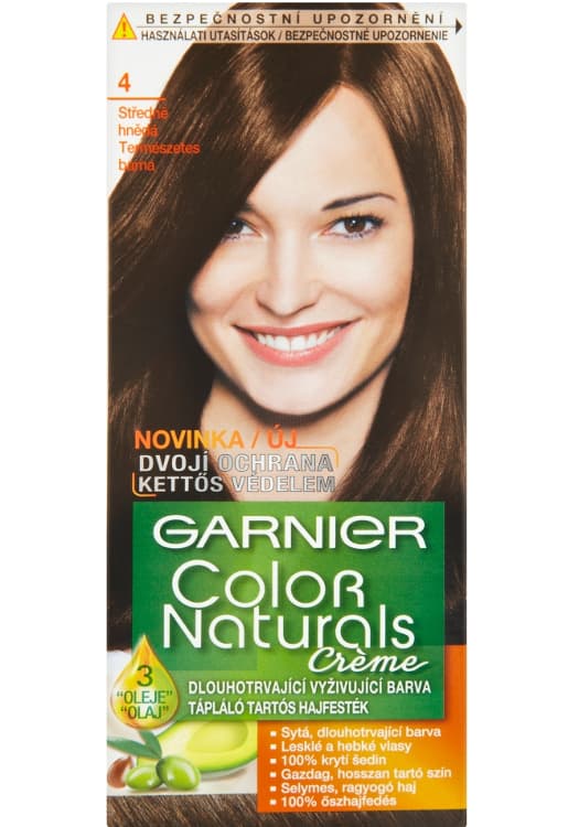 Farba do trwałej koloryzacji Garnier Color Naturals 4 średni brąz