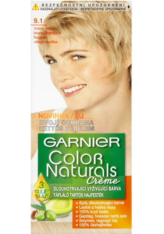 Farba do trwałej koloryzacji Garnier Color Naturals 9.1 bardzo jasny popielaty blond