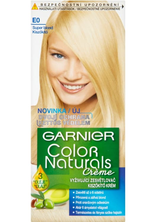 Farba rozjaśniająca do trwałej koloryzacji Garnier Color Naturals E0 super blond
