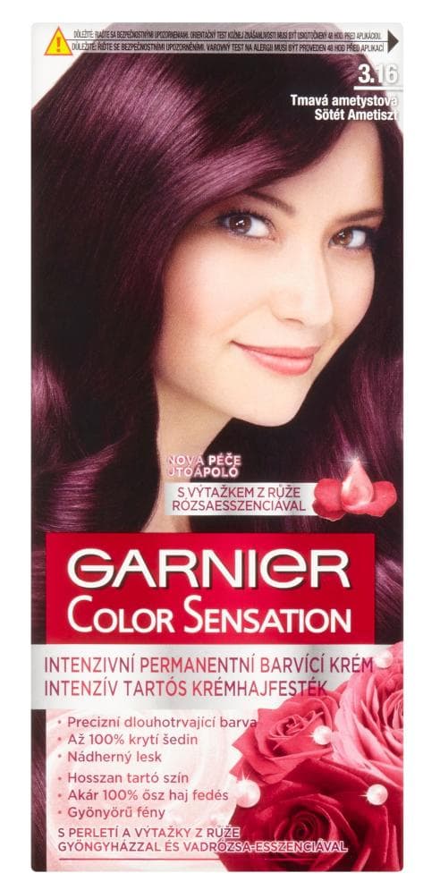 Farba do trwałej koloryzacji Garnier Color Sensation 3.16 głęboki ametyst