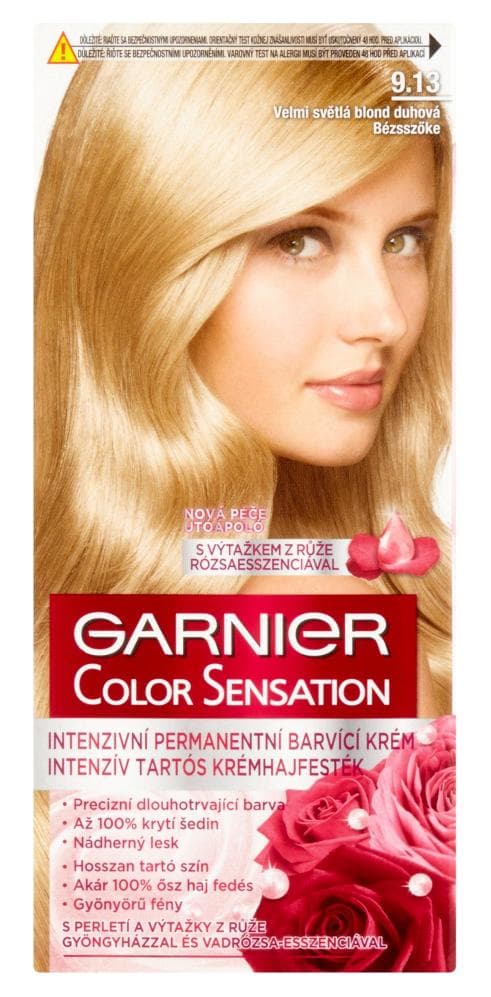 Farba do trwałej koloryzacji Garnier Color Sensation 9.13 bardzo jasny opalizujący blond