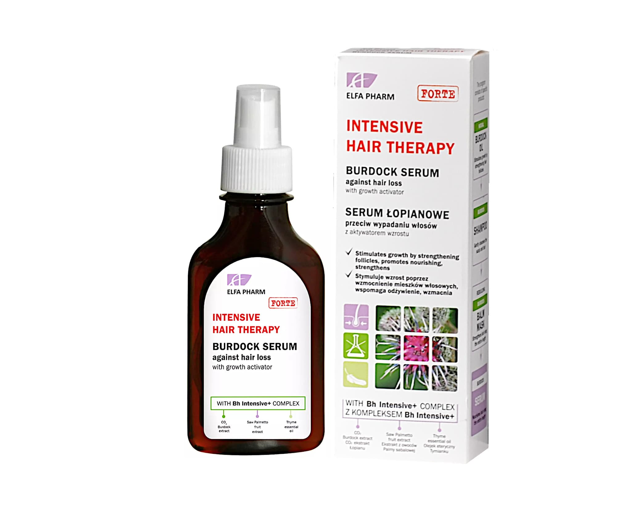 Serum przeciw wypadaniu włosów Elfa Pharm Intensive Hair Therapy Burdock Serum -