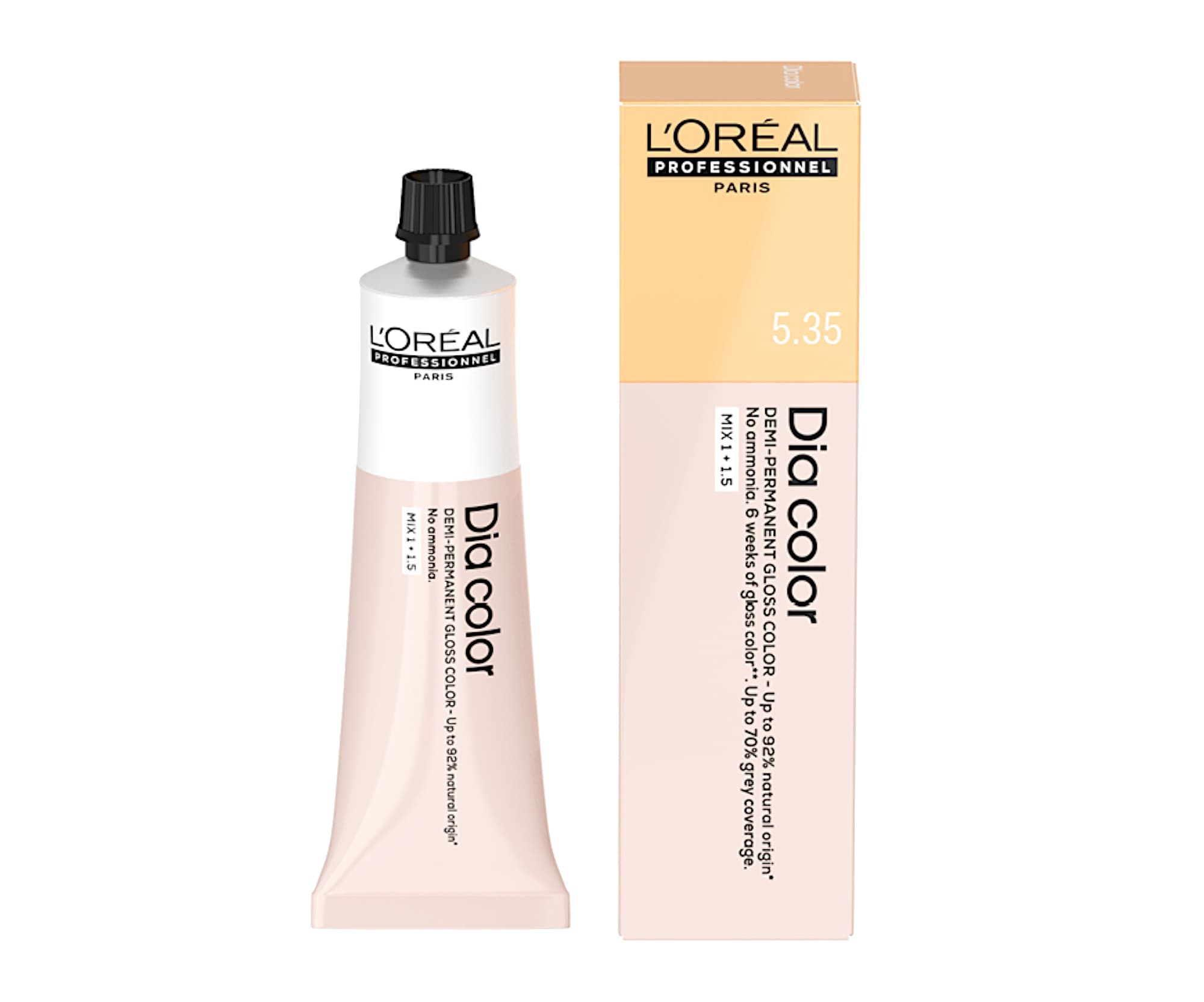 Farba do włosów ton w ton Loréal Professionnel Dia color - 5.35 jasny brąz złocisto-mahoniowy