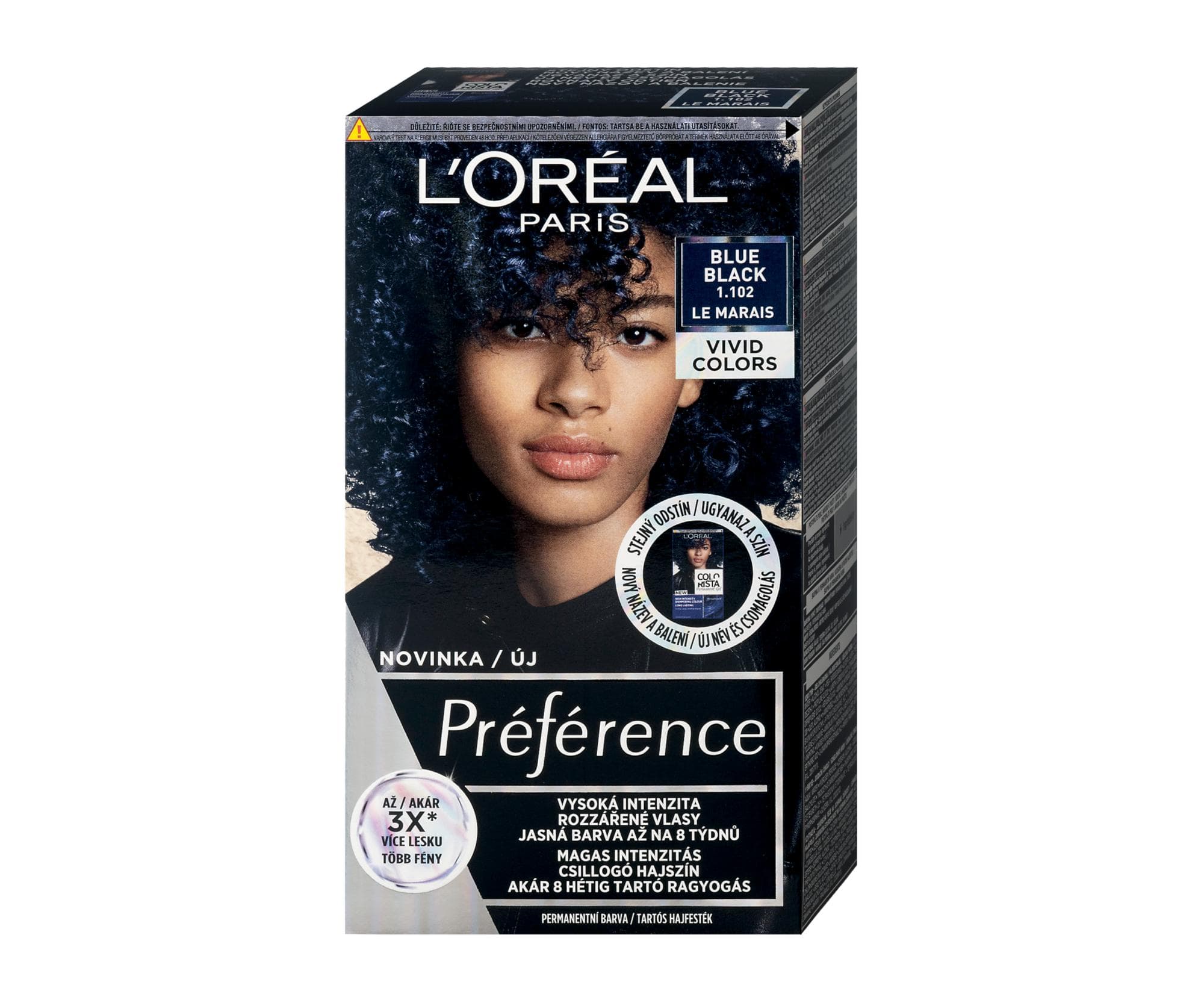 Farba do trwałej koloryzacji Loréal Préférence 1.102 Blue Black