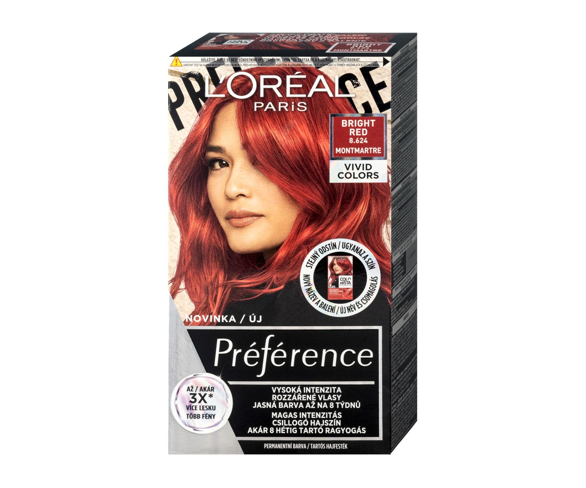 Farba do trwałej koloryzacji Loréal Préférence 8.624 Bright Red