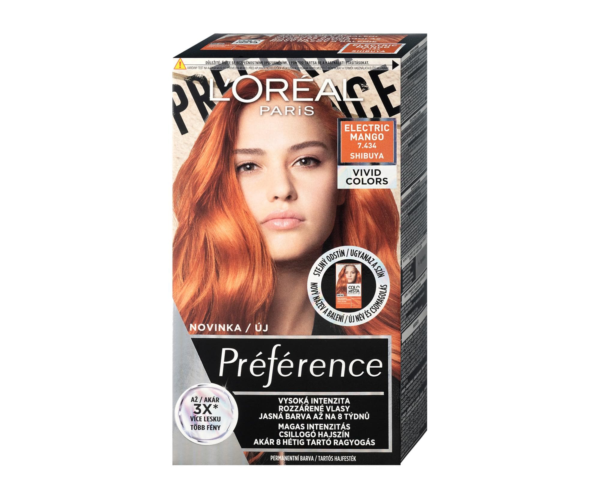 Farba do trwałej koloryzacji Loréal Préférence 7.434 Electric Mango