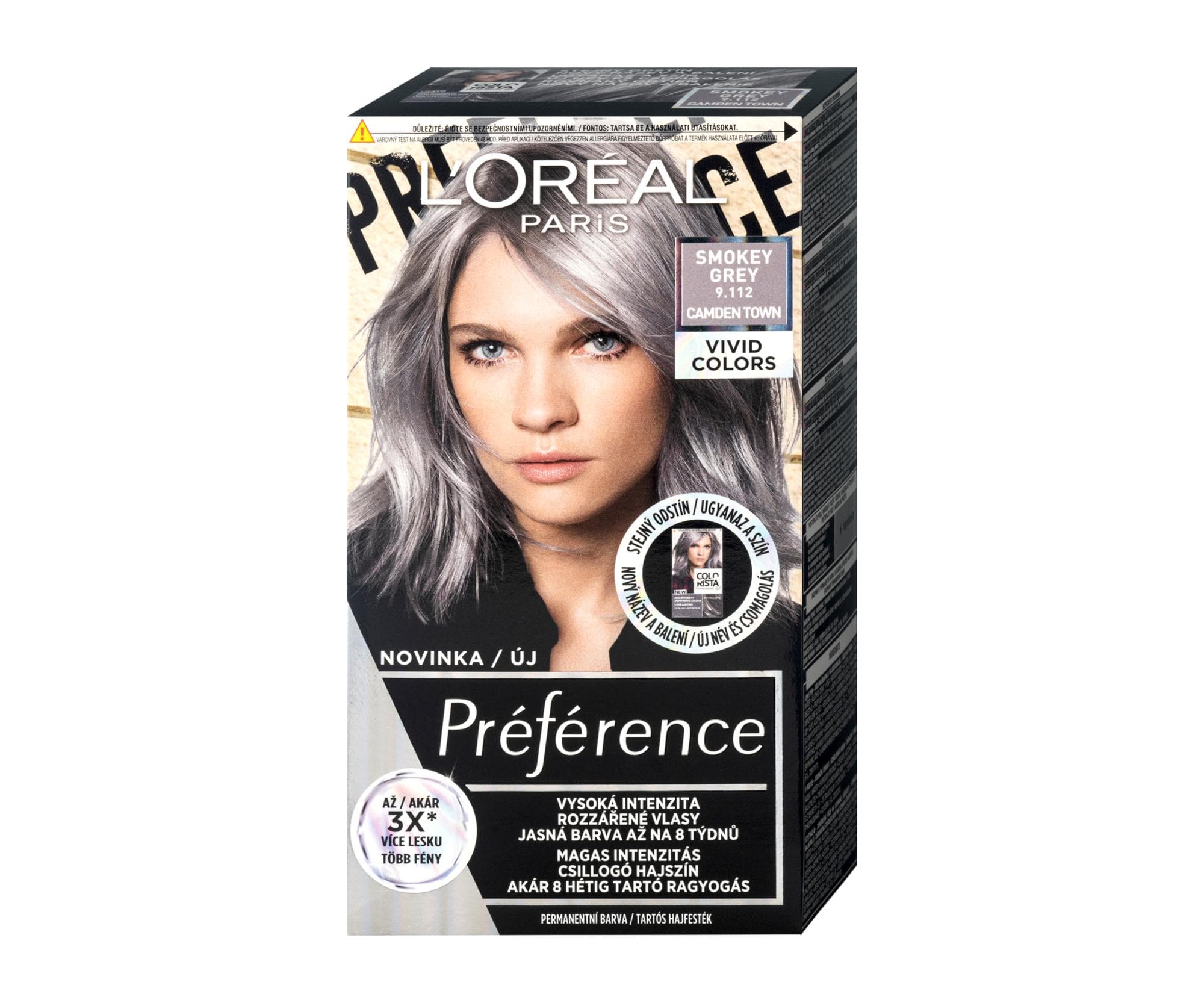 Farba do trwałej koloryzacji Loréal Préférence 9.112 Smokey Grey
