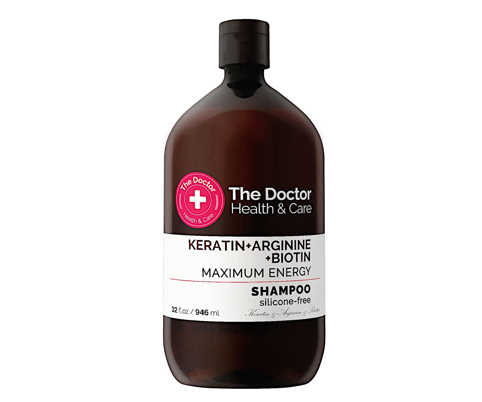 Keratin + Arginine + Biotin Maximum Energy szampon keratynowy do wzmocnienia włosów i nadania im większego połysku