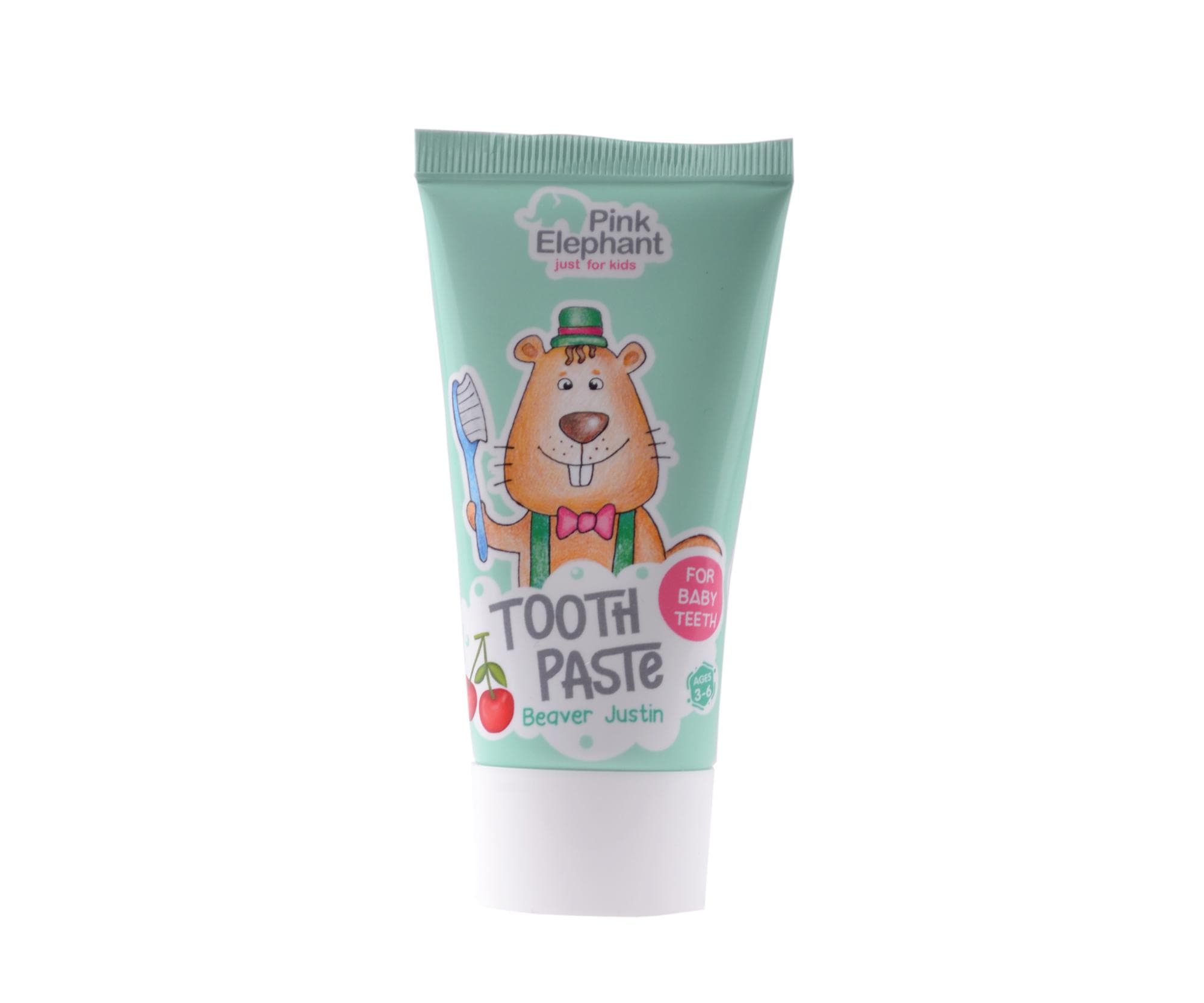 Pasta do zębów dla dzieci o smaku czereśni Beaver Pink Elephant -