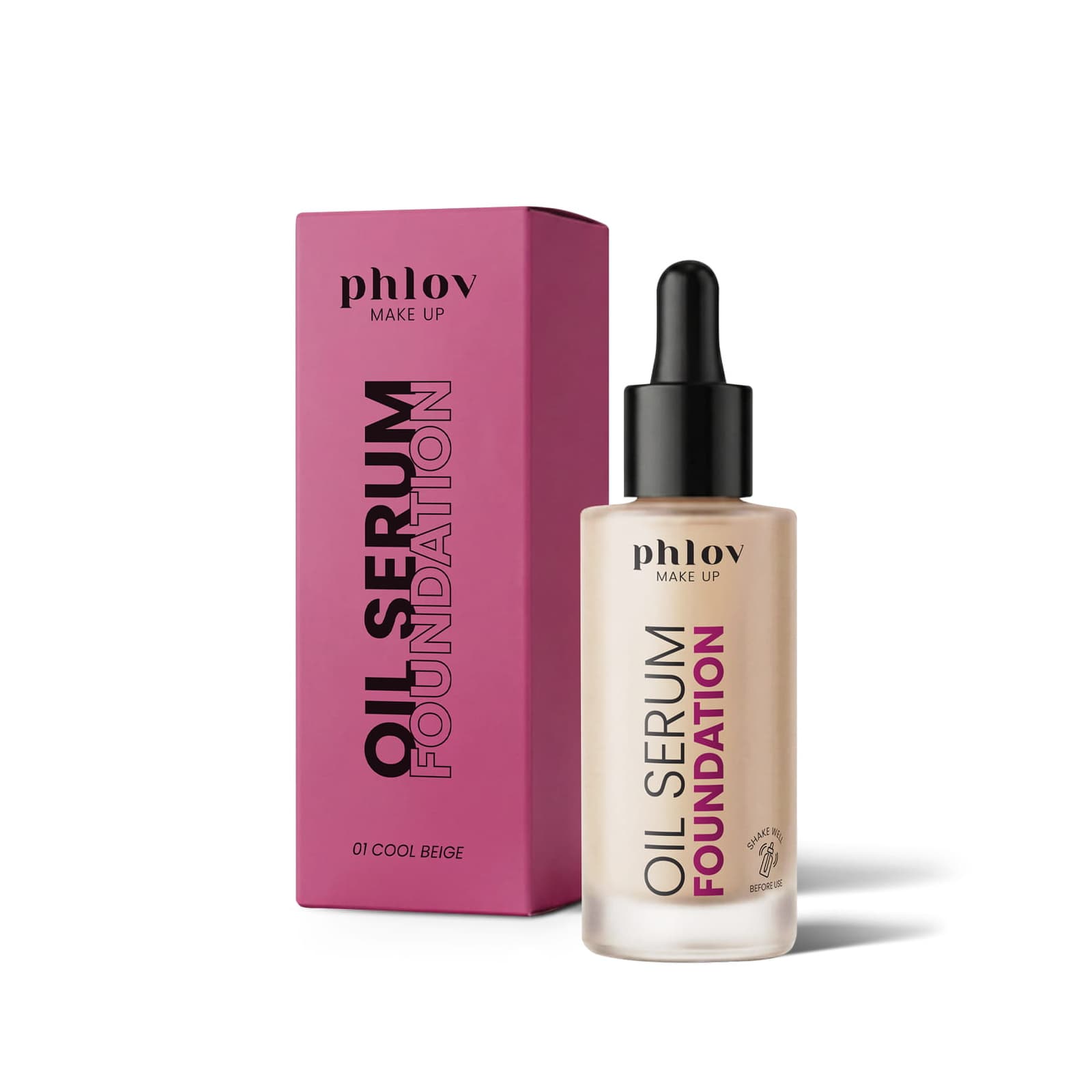 Lekki podkład - serum 01 COOL BEIGE MAKE UP OIL SERUM FOUNDATION 01 COOL BEIGE