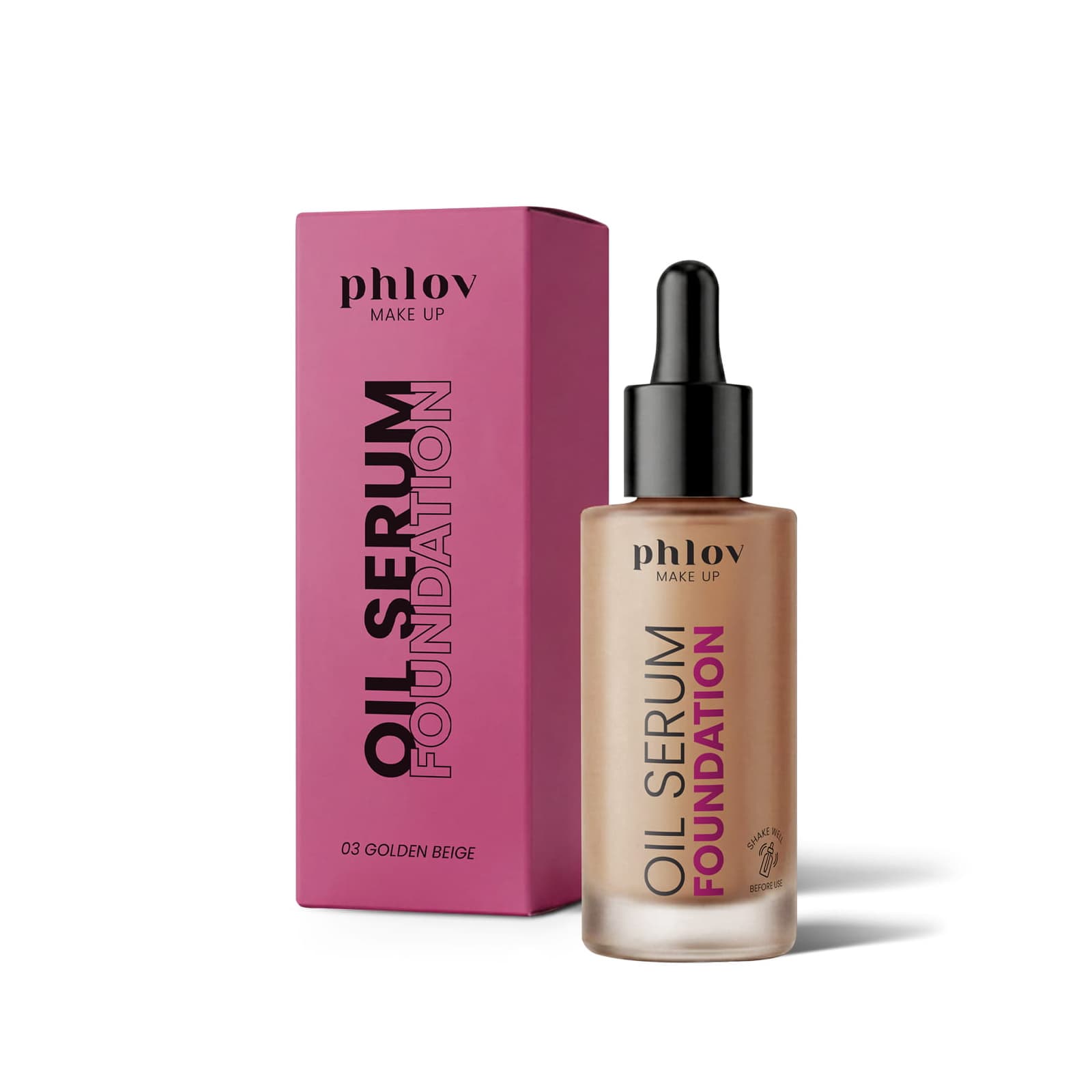 Lekki podkład - serum 03 GOLDEN BEIGE MAKE UP OIL SERUM FOUNDATION 03 GOLDEN BEIGE