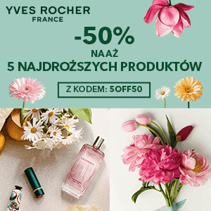 Promocja Yves Rocher 50% na pięć najdroższych produktów z kodem 5OFF50
