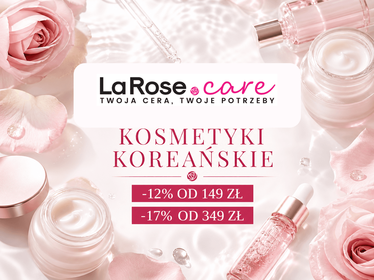 Logo sklepu La Rose Care z kosmetykami koreańskimi