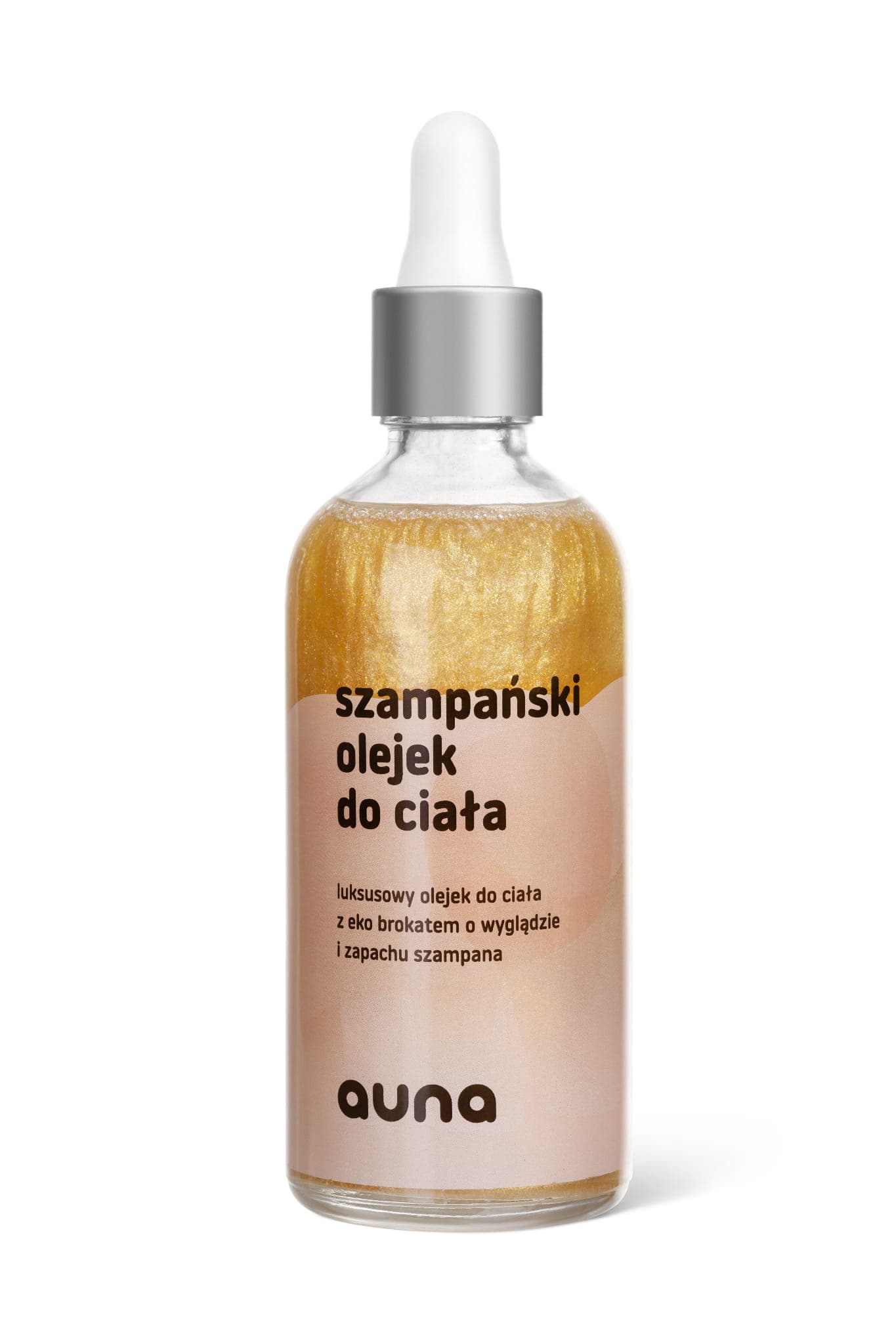 Olejek szampański do ciała z drobinkami z ekobrokatem o zapachu szampana