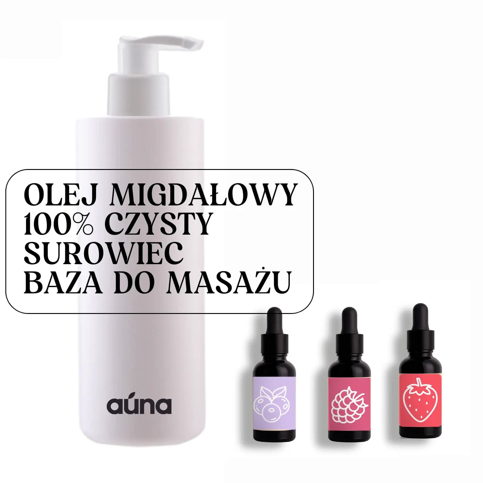 Olej ze słodkich migdałowów 100 % czysty surowiec | baza do masażu | GRATIS 3 zapachy