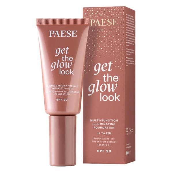 Wielozadaniowy lekki podkład rozświetlający get the glow look Paese - 4w medium beige