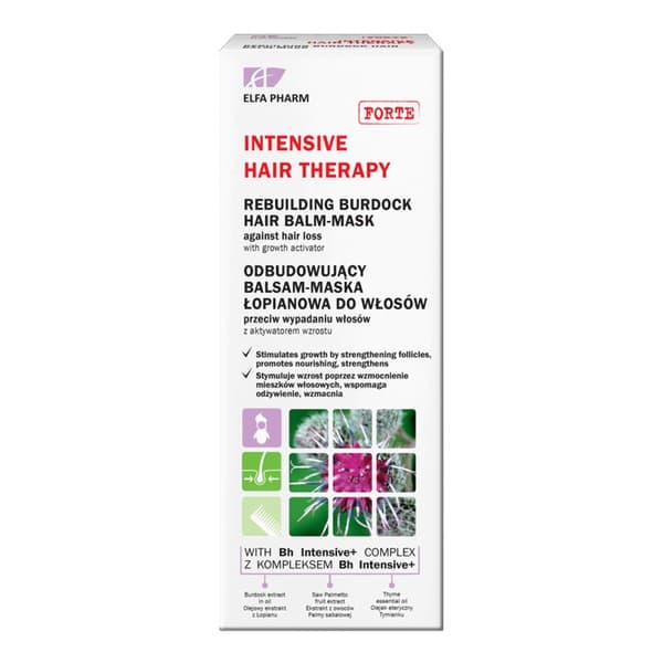 Intensive Hair Therapy, odbudowujący balsam-maska łopianowa przeciw wypadaniu włosów