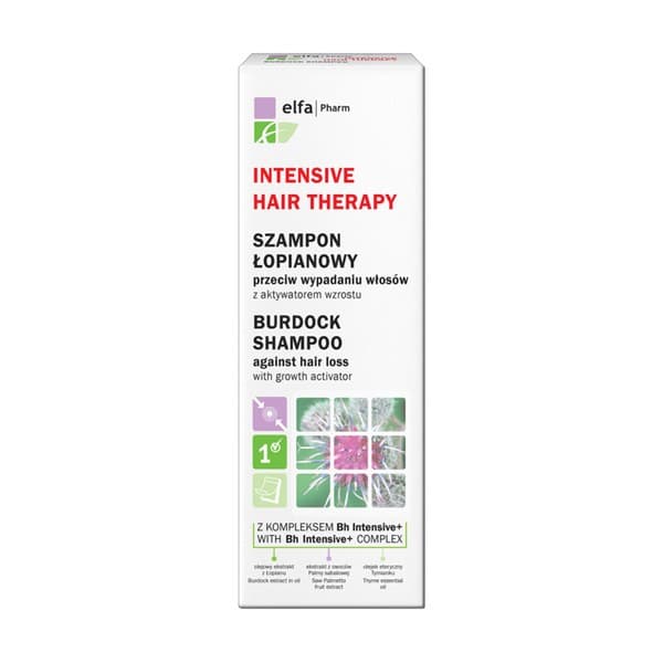 Intensive Hair Therapy, szampon łopianowy z aktywatorem wzrostu przeciw wypadaniu włosów