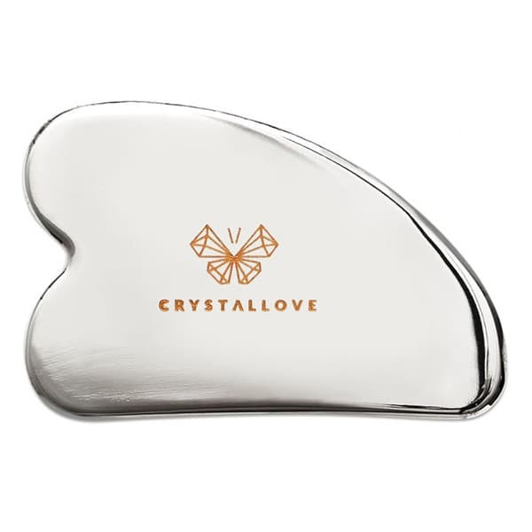 Płytka do masażu twarzy gua sha ze stali nierdzewnej Cryo Ice Gua Sha Crystallove