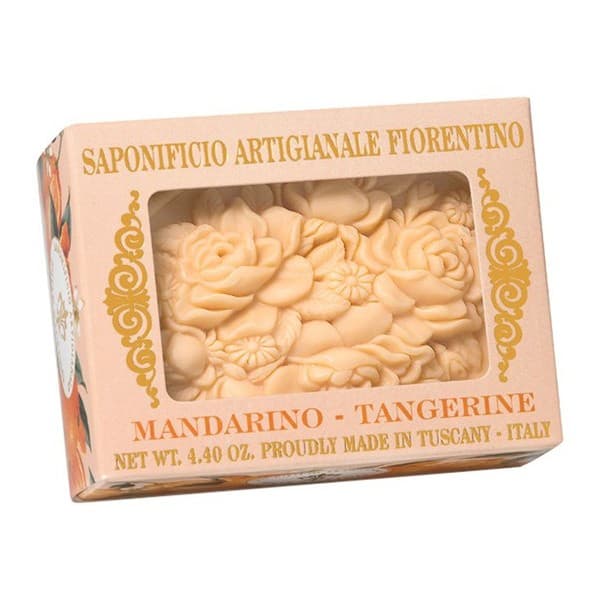 Artigianale Fiorentino, naturalne mydło w pudełku z okienkiem, mandarynka