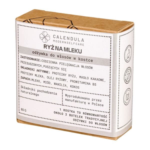 Modern Self Care, odżywka do włosów w kostce, Ryż na mleku