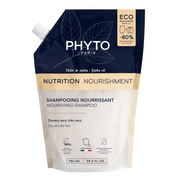 Phyto Nutrition, odżywczy szampon z olejem jojoba, włosy suche i bardzo suche, refill