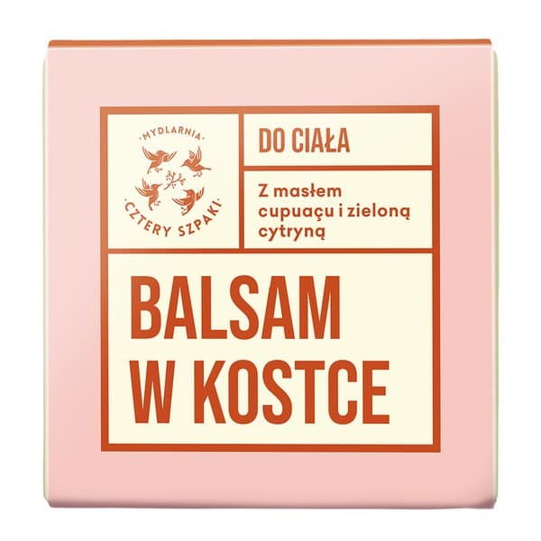 Mydlarnia 4 Szpaki, balsam do ciała w kostce z masłem cupuacu i zieloną herbatą