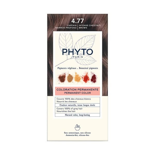 Phyto Color farba do włosów bez amoniaku odcień 4.77 Intense Chestnut Brown