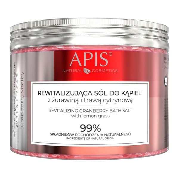 Apis Żurawinowa Witalność Rewitalizująca sól do kąpieli z żurawiną i trawą cytrynową