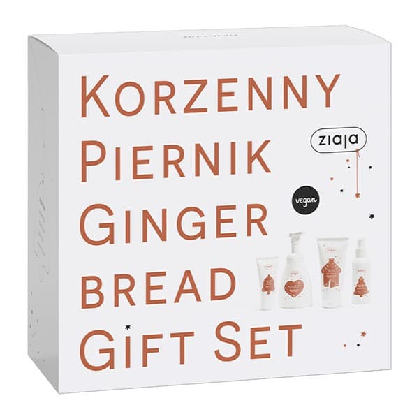 Zestaw, Ziaja Korzenny Piernik, pianka do mycia, + mgiełka do ciała, + żel pod prysznic, + krem do rąk