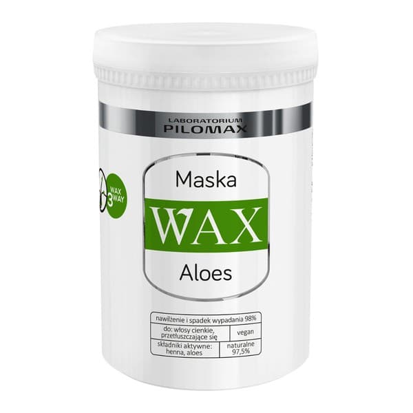 WAX Aloes, Laboratorium Pilomax, maska nawilżająca do włosów cienkich lub przetłuszczających się