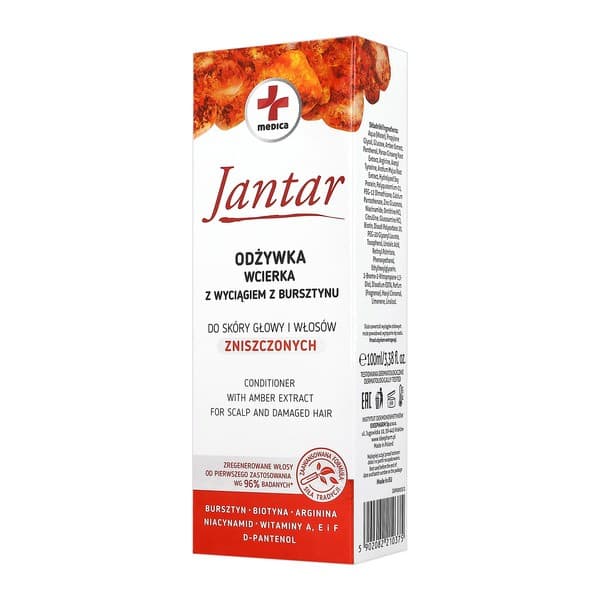 Medica, odżywka-wcierka z wyciągiem z bursztynu, do skóry głowy i włosów zniszczonych