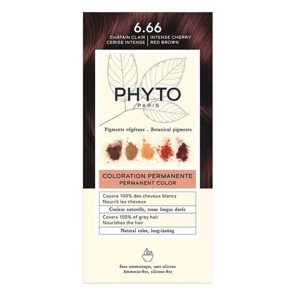 Phyto Color, farba do włosów, 6.66 intensywny wiśniowo-miedziany brąz, 1 opakowanie