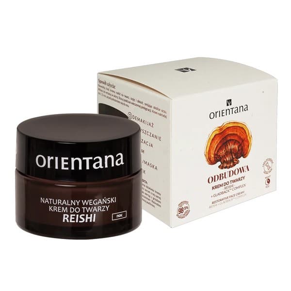 Naturalny wegański krem do twarzy na noc dla osób z pierwszymi oznakami starzenia Reishi Orientana