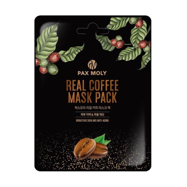 Real Coffee Mask Pack - Odmładzająco-roświetlająca maska w płacie z ekstraktem z kawy