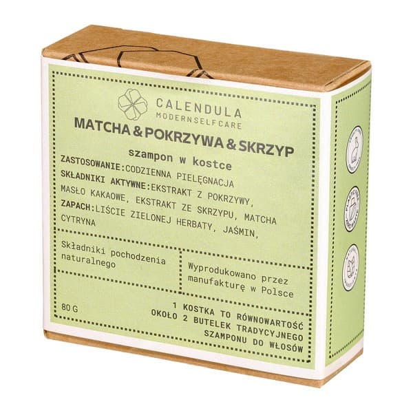 Modern Self Care, szampon w kostce, Matcha & Pokrzywa & Skrzyp