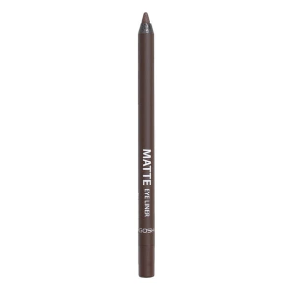 Gosh Matte Eye Liner, matowa kredka do oczu, wodoodporna, 014 Chocolate Brown