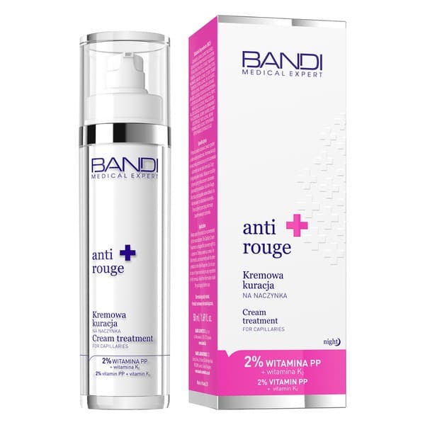 Anti-Rouge, kremowa kuracja na naczynka, 2% Witamina PP + witamina K2