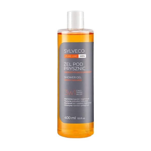 Sylveco Pure Line Men, żel pod prysznic 3w1, energetyzująco-łagodzący