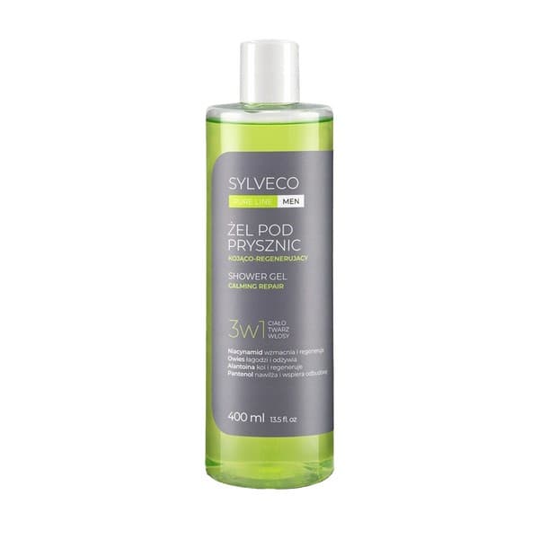 Sylveco Pure Line Men, żel pod prysznic 3w1, kojąco-regenerujący