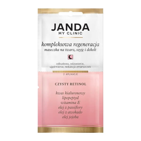 Janda My Clinic, kompleksowa regeneracja, maseczka kremowa na twarz, szyję i dekolt