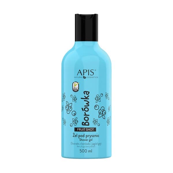 Naturalny żel pod prysznic o borówkowym zapachu z kwasem hialuronowym Fruit Shot Apis