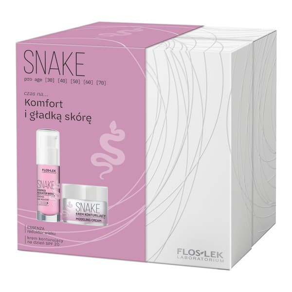 Zestaw FlosLek Laboratorium Snake, Essenza Reduktor wieku, + Krem konturujący na dzień SPF 20