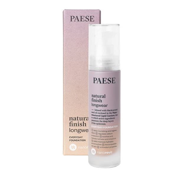 Nanorevit Natural Finish Longwear Everyday Foundation, długotrwały podkład o naturalnym wykończeniu, 2,5 Sand Beige